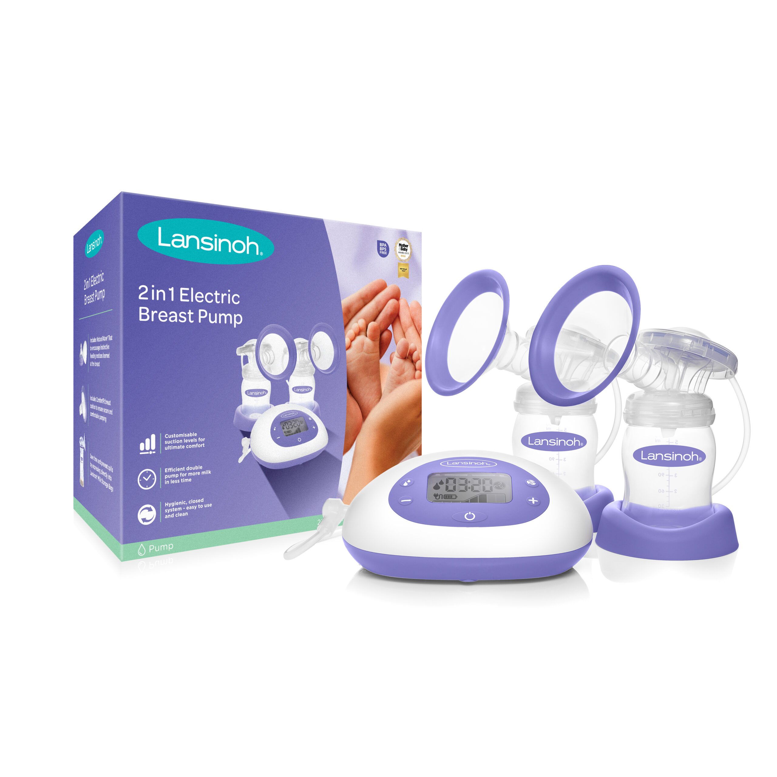 Packaging of the 2in1 Double Electric Breast Pump